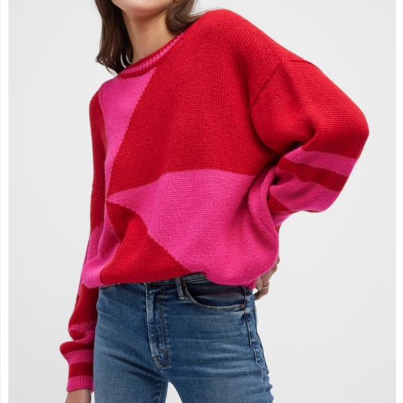 NWT $325 MOTHER The Easy Drop Jumper Colorblock Sweater in sizes XS and Small! - Picture 6 of 8